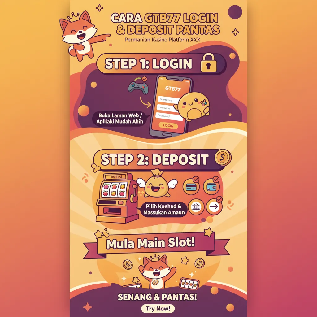 Cara GTB77 Login & Deposit Pantas